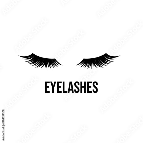 Stylized Black Eyelashes Icon Logo Design for Beauty Salon and Cosmetic Branding