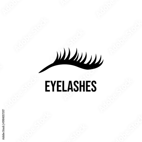 Eyelashes Graphic Logo Icon with Text for Beauty Salon Branding