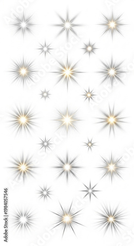 :
Dynamic starburst explosion light rays vector with intense glow flare and radiant energy effects isolated on white