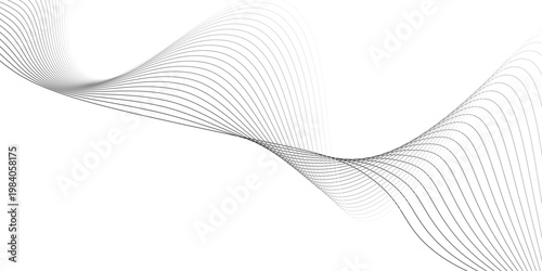 Abstract vector background with black wavy lines. vector