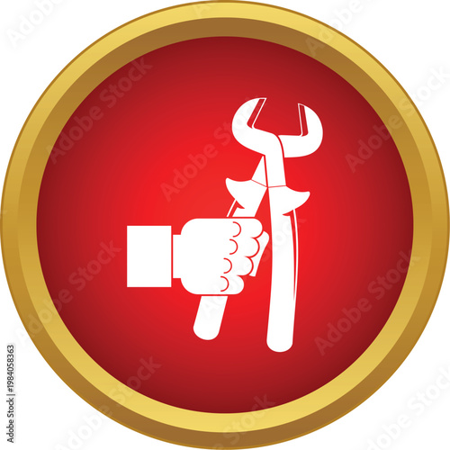 Hand holding a pincer tool, symbolizing repair, construction, and manual labor