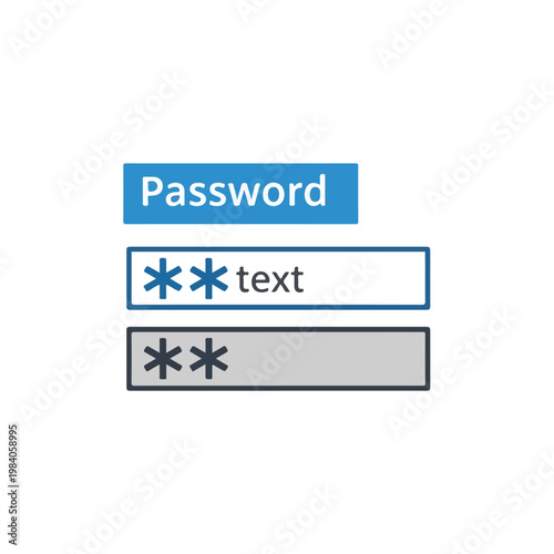 Password login form security input fields.
