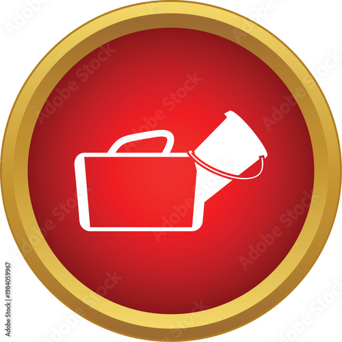 Funnel pouring out medical briefcase, illustrating health data leak or legal issue