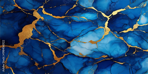 Vintage blue grunge wall texture featuring a cracked concrete surface with aged paint and an antique marble pattern on rough weathered material