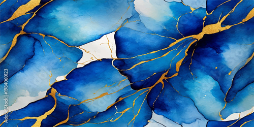 An abstract art illustration of the blue European Union flag painted on a weathered concrete wall representing a global continent symbol on the world map geography