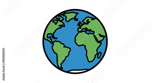 Earth Planet Globe Illustration.