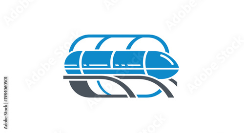 Modern Monorail Train Transportation System.