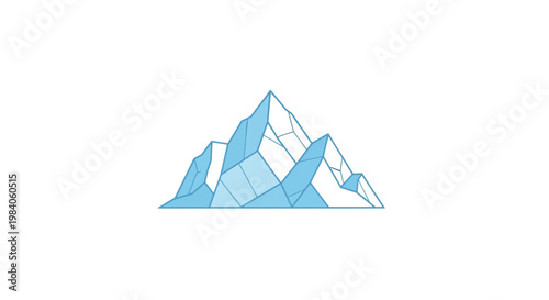 Mountain Peaks Illustration.