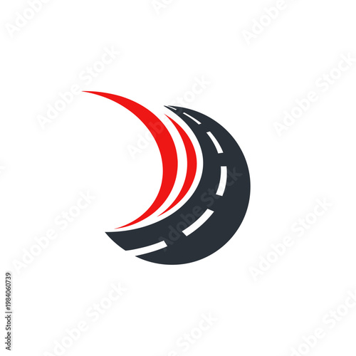 Road Curve Highway Lane Markings.