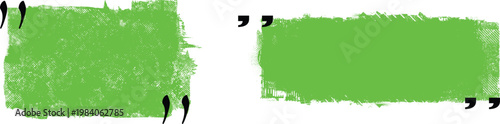 Quotation brush stroke frame set .Quotation mark dialog box .Grunge Box with place for your text. Text box frame.Vector
