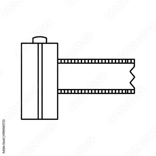 Vector of a film reel with a projector on the side