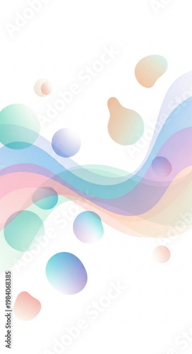 :
Minimal geometric abstract background with soft pastel shapes and clean modern vector design on white