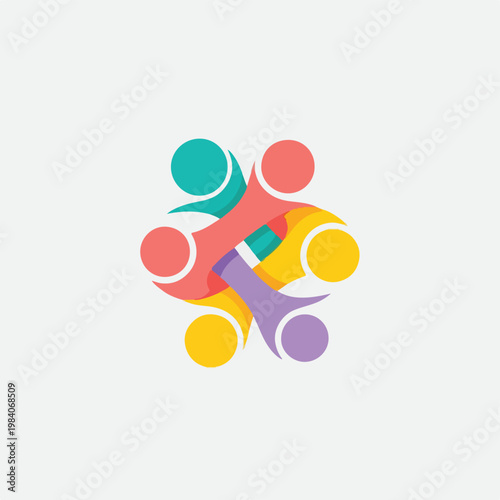 People Connecting Teamwork Unity Group.