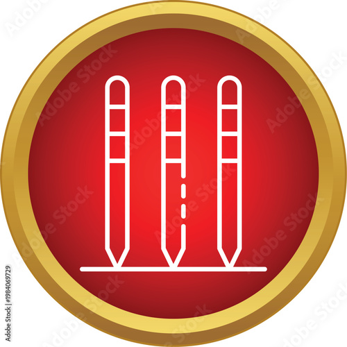 Cricket wickets with bails, one falling, representing game action