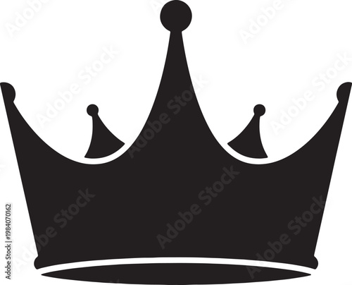 Crown icon symbol of power and royalty vector illustration.