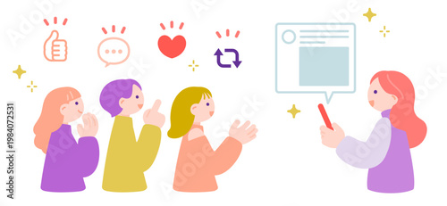 推しインフルエンサーの投稿を楽しみにする人々