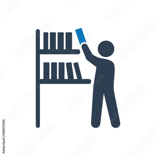 Browsing Library Bookshelf Icon