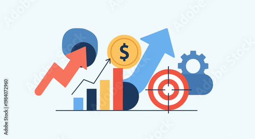 Business Growth Finance Investment Concept.