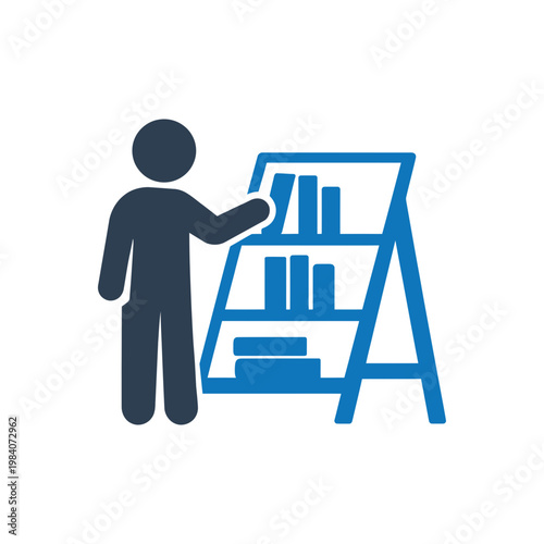 Browsing the Book Collection Icon