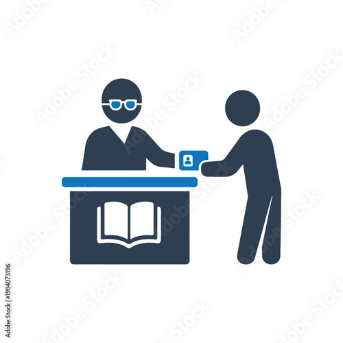 Facilitating Material Check Out Icon