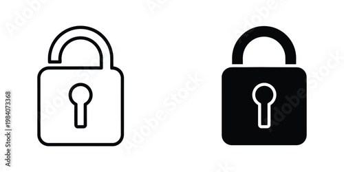 Open and closed padlock icons representing security statuses