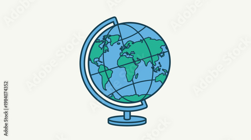 Globe Earth World Map Illustration.