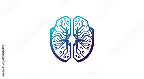 Brain Illustration with Neural Connections.