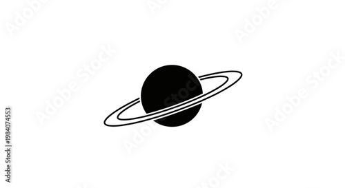 Saturn Planet with Ring System.