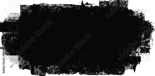 Grunge brush stroke banner with rough edges - abstract paint stroke for typography overlay. Bold brush stroke strip for web header or cover design. Textured element for design template , social media.