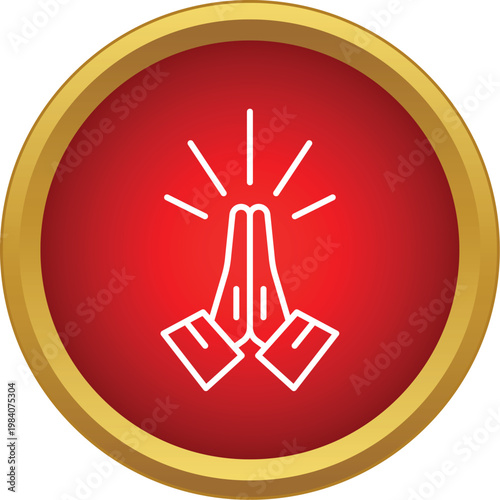 Praying hands icon representing faith, hope, and spirituality