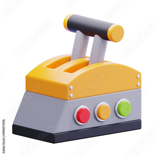 engine lever 3d icon illustration