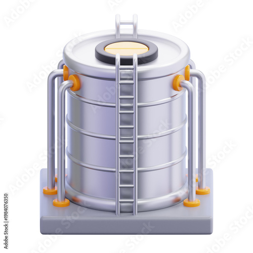 fuel storage 3d icon illustration
