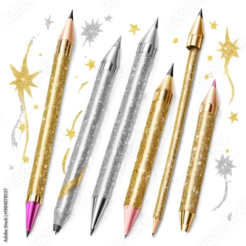 Essential School Pencils: A Versatile Clip Art Collection for Writing and Drawing