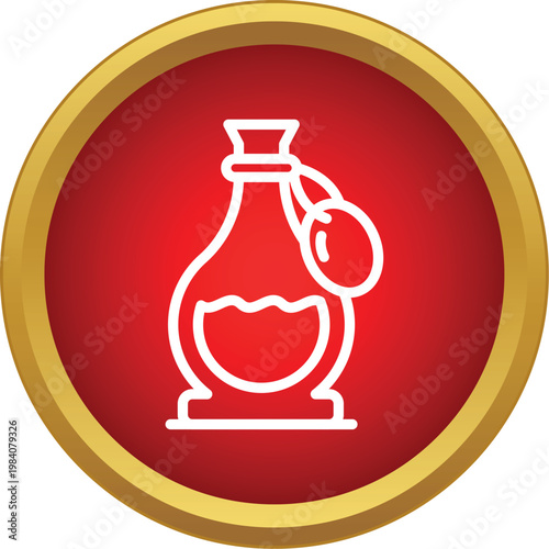 Olive oil bottle icon for cooking, food, and healthy lifestyle concepts