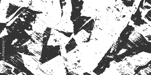 Abstract monochrome abstract, a textured artistic masterpiece, features intersecting lines and shapes that create a dynamic and visually stimulating artwork.