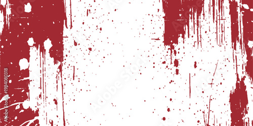 Abstract grunge texture with the dramatic red splash patterns create a visual narrative.
