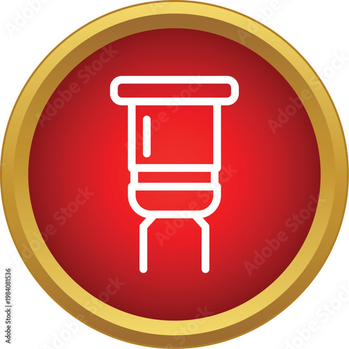 Electronic capacitor icon representing component and hardware