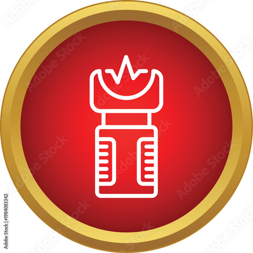 Stun gun icon representing self defense and security with an electric discharge symbol