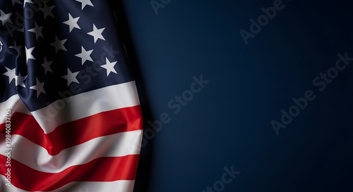 Happy independence day usa majestic american flag waving celebrate freedom and patriotism