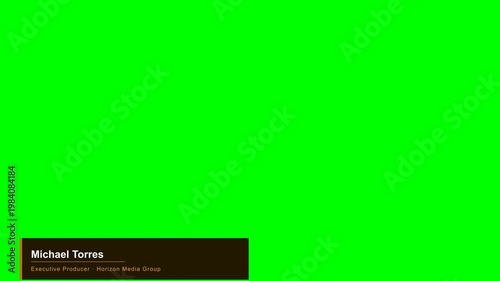 Media Executive Lower Third - Producer Name Card