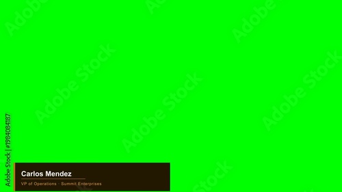 Professional Lower Third - VP Operations Title Card