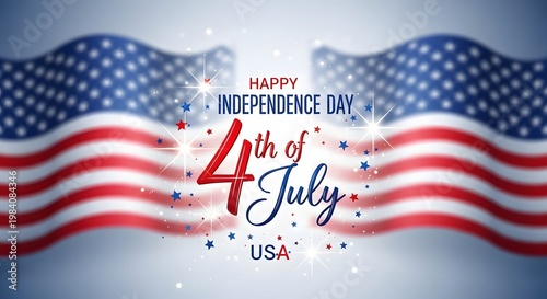 Happy independence day usa stunning 4th of july celebration with american flag sparkling fireworks