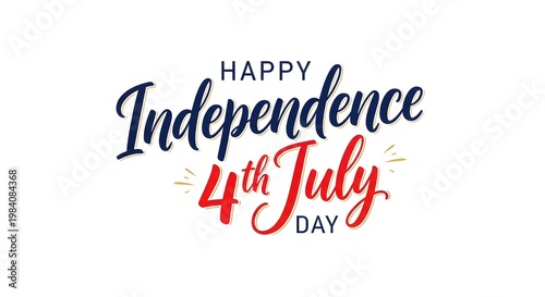 Happy independence day usa vibrant 4th of july celebration with patriotic typography and festive design