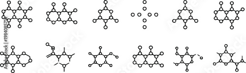 molecule structure diagram vector organic chemistry illustration