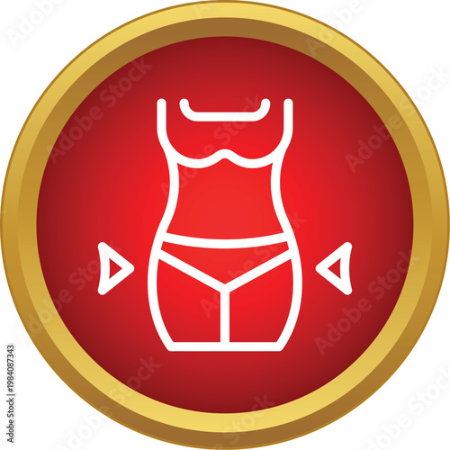 Female body outline showing a slim waist, representing weight loss and fitness goals
