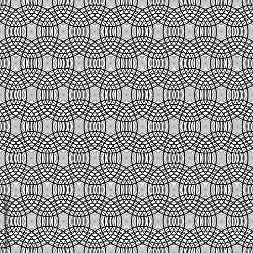 Seamless geometric pattern of interlocking arches a repeating monochrome background design for textile and digital applications minimalist abstract art vector illustration