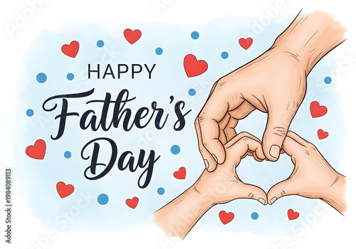 Colorful creative design celebrating father's day with a tie and flowers