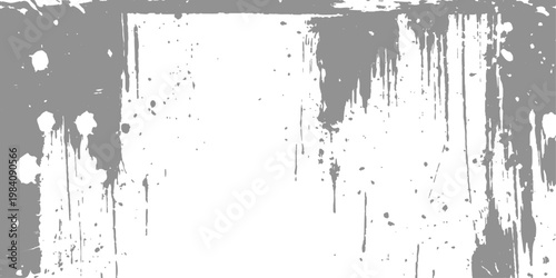 Abstract gray grunge splatter artistic design, a study in textures, patterns, and dynamic visual language. A versatile design element.