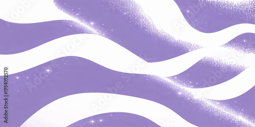 Abstract dreamy undulating white and purple patterns. It evokes a sense of tranquility and ethereal beauty, making it ideal for backgrounds and designs.