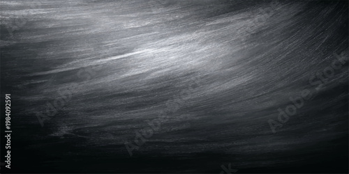 Tableau sur toile An abstract dark texture of black and white chalk on a board mimics a stormy nig